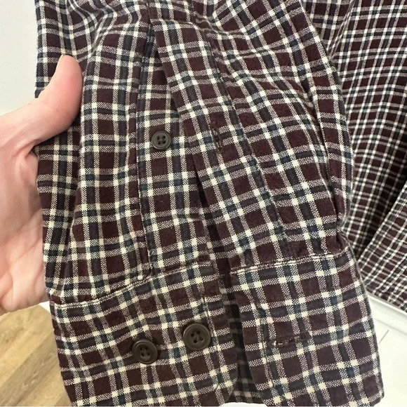Arrow Khakis Men Button Down Long Sleeve Maroon & Navy Plaid Size XL GUC - Picture 5 of 12